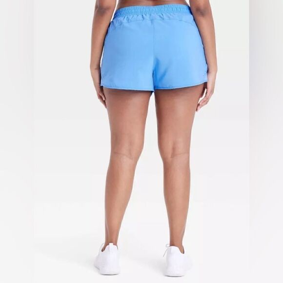All In Motion Mid Rise Running Shorts Vibrant Blue 3" NWT Size XL - Picture 2 of 11
